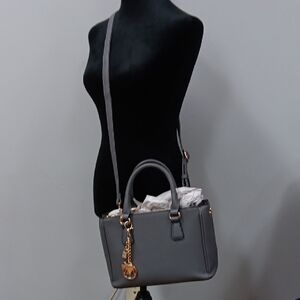 Gray Crossbody Bag with Sophisticated Design